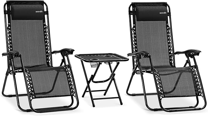 SereneLife Outdoor Zero Gravity Lounge Chair Set by SereneLife