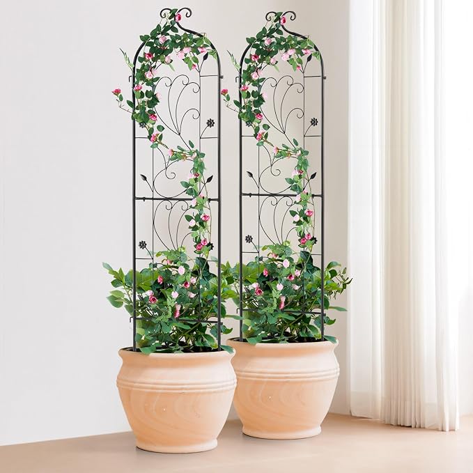 VEVOR Garden Trellis for Climbing Plants, 60 x 15 in, 2 Packs Rustproof Metal - Image 8