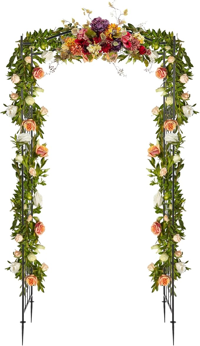 VINGLI Garden Arbor, Arch for Wedding Ceremony Party, Christmas Garden Decor - Image 6