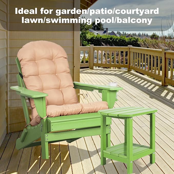 Outdoor Side Table 2 -Tier Adirondack Table HDPE Patio Side Table Weather - Image 6