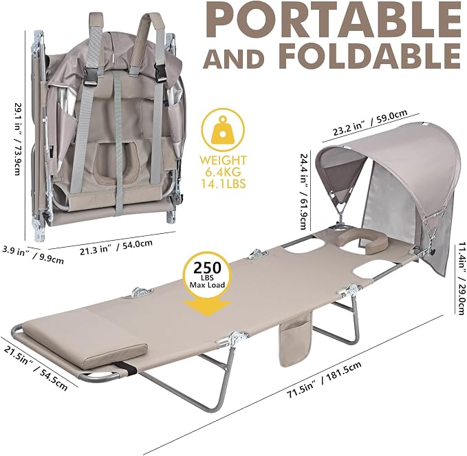Backpack Beach Tanning Chair - Image 3