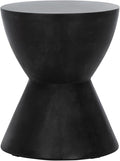 Safavieh Outdoor Athena Black Modern Concrete Round Accent Table by SAFAVIEH