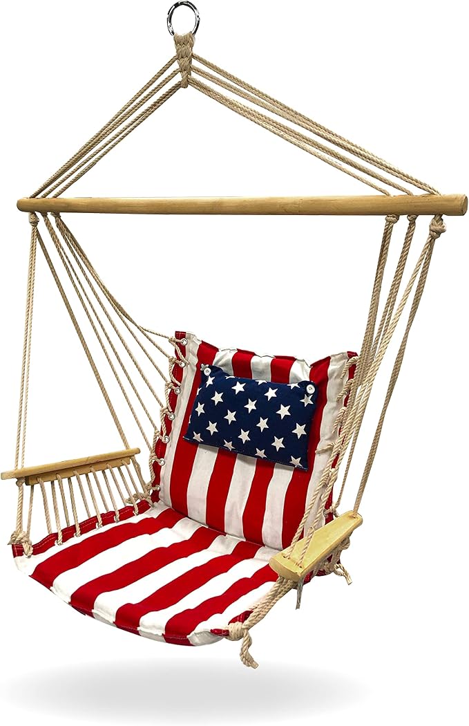 Hammock Chair Hanging Rope Swing, *12 Patterns, Quality Comfortable and by BackyardExpressions