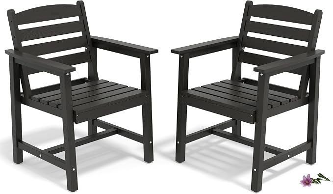 Anbuy Patio HDPE Dining Table Sets, Patio Dining Chairs Set of 2 - Image 9