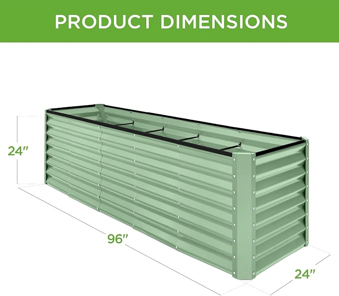 Best Choice Products 8x2x2ft Outdoor Metal Raised Garden Bed, Rectangular Deep - Image 7