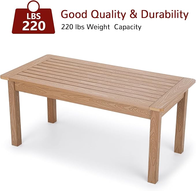 Stoog HIPS Outdoor Patio Dining Set, 4-Piece All-Weather Garden Bench, Chairs - Image 8