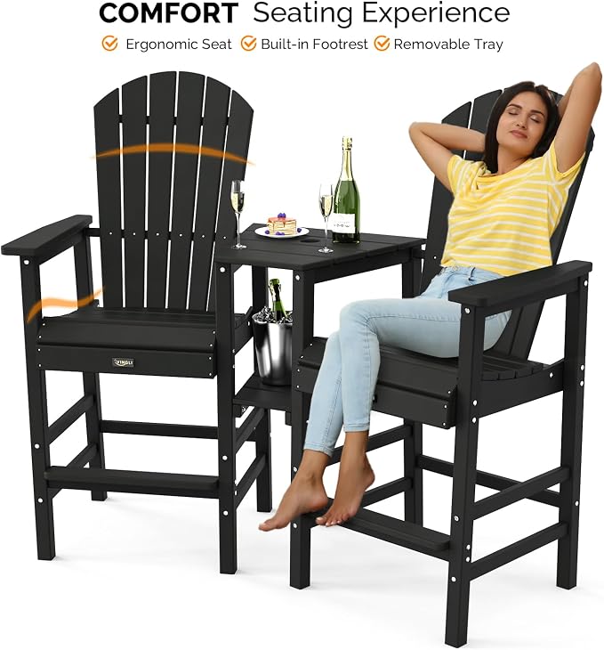 VINGLI Tall Adirondack Chairs Set of 2 - Image 2