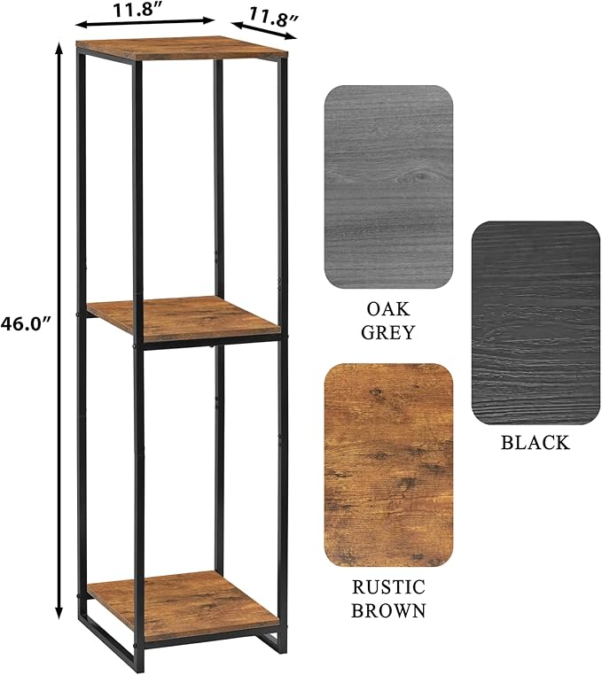 46" Tall Plant Stand Indoor, 3-Tier Modern Plant Shelf, Corner Flower Pot - Image 2