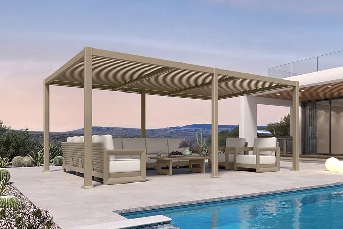 PURPLE LEAF 11x18 ft Louvered Pergola - Image 3