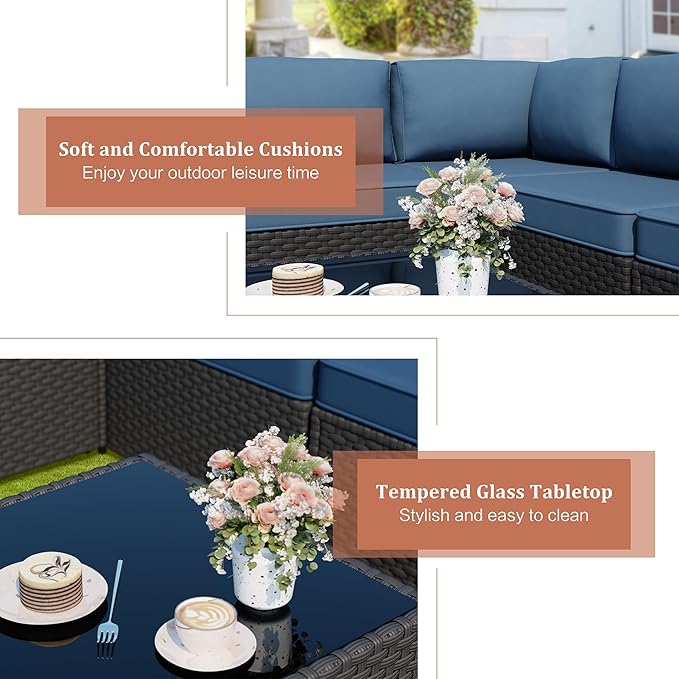 JAMFLY Patio Furniture Sets, 5-Piece Outdoor Patio Furniture - Image 4