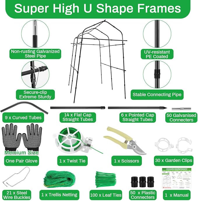 Tall Garden Arch Trellis for Climbing Plants Outdoor, 7 ft Arbor Large Arch - Image 2