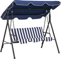 Outsunny 3-Seat Outdoor Patio Swing Chair by Outsunny