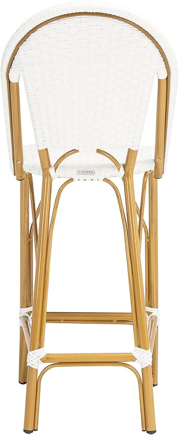 Safavieh PAT4008C Outdoor Collection Ford White French Bistro 30-inch Bstro Bar - Image 5