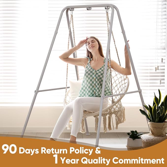 Foldable Hammock Stand, Portable Hammock Chair Stand, 300 lbs Capacity - Image 6