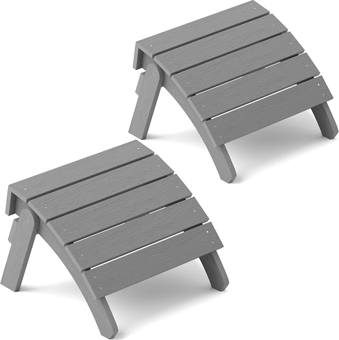 YEFU Adirondack Ottoman Set of 2, Patio Foot Rest, Adirondack Foot Rest by YEFU