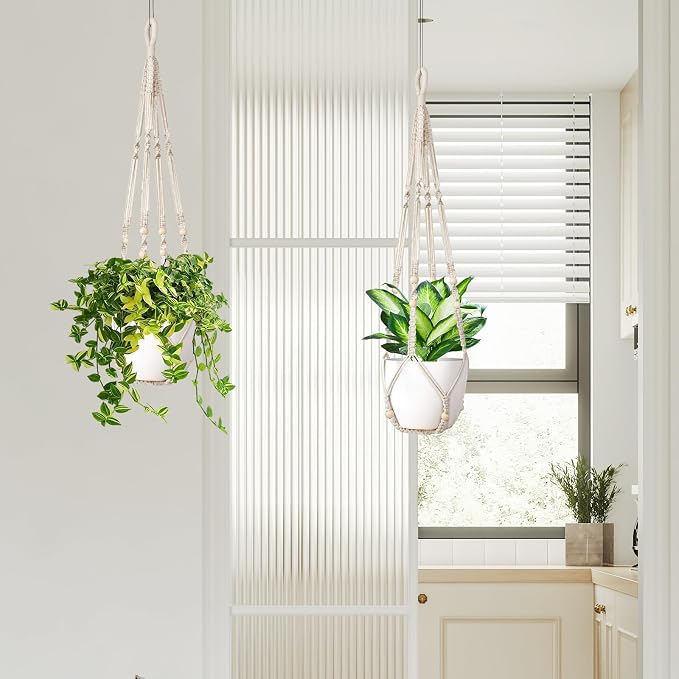 Macrame Plant Hanger Indoor Set of 2 - Image 7