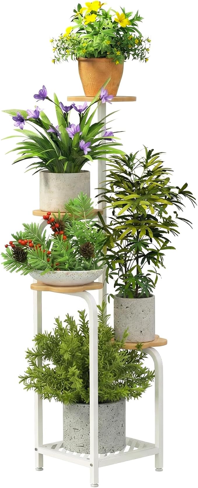 TOSKING 5 Tier Metal Plant Stand Indoor 48''H Tall, Heavy Duty Plant Shelf by TOSKINGESSENCE