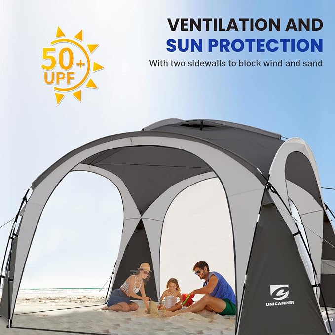 Beach Tent 12 X 12ft Large UPF50+ Pop Up Canopy - Image 2