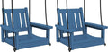 SERWALL HDPE Single Porch Swing Set of 2, Heavy Duty Single Person Swing Chair by SERWALL