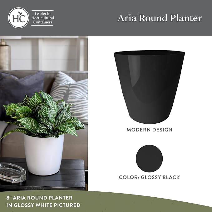 The HC Companies Aria Round Self-Watering Pot - Image 2