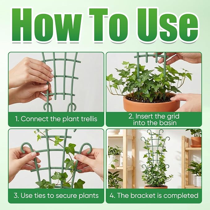 5 Pcs Trellis for Potted Plants, Stackable Plant Trellis for Climbing Plants - Image 6