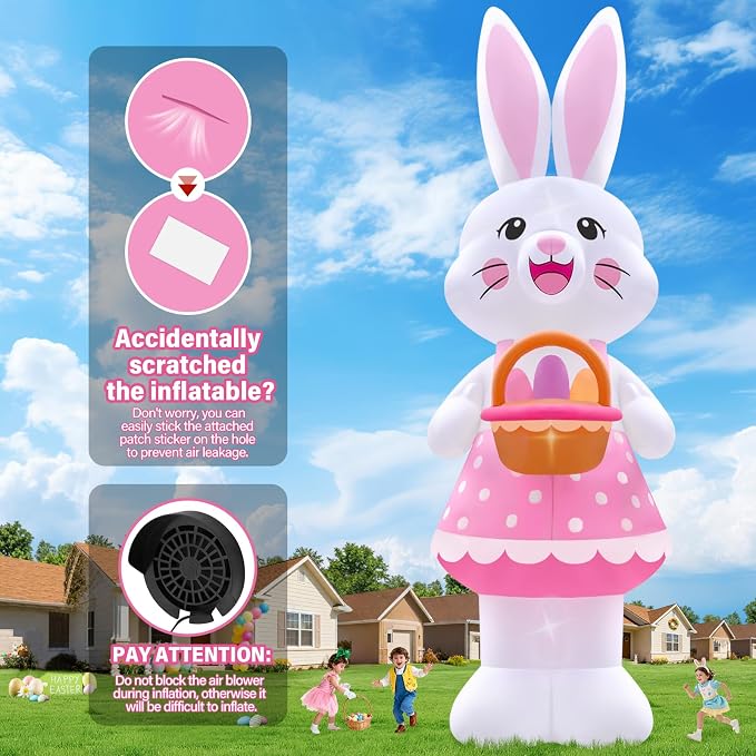 Lanstics 20FT Easter Inflatable Giant Bunny Inflatable - Image 4