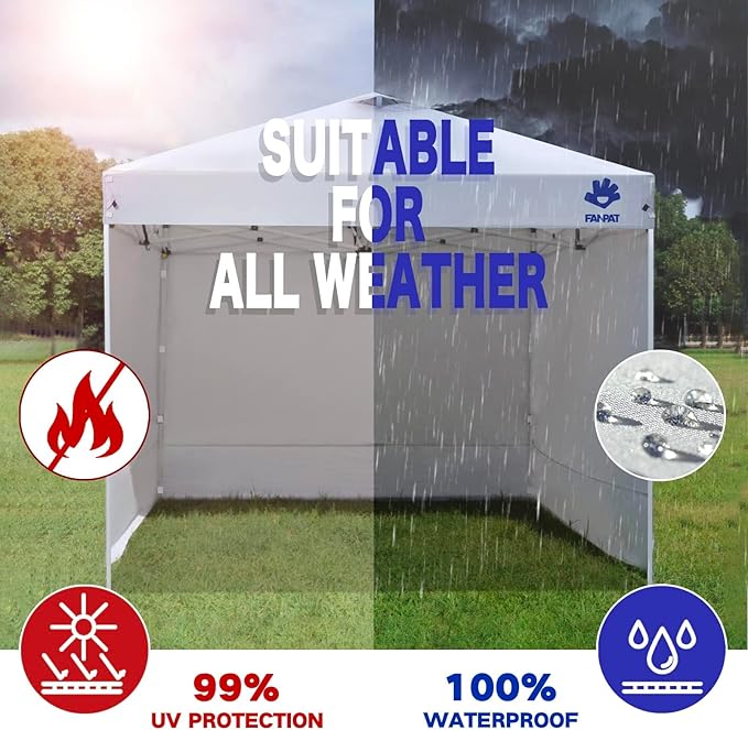 Instant Canopy Tent Sidewalls for 10x10 Pop Up Canopy Waterproof, 99% UV - Image 3