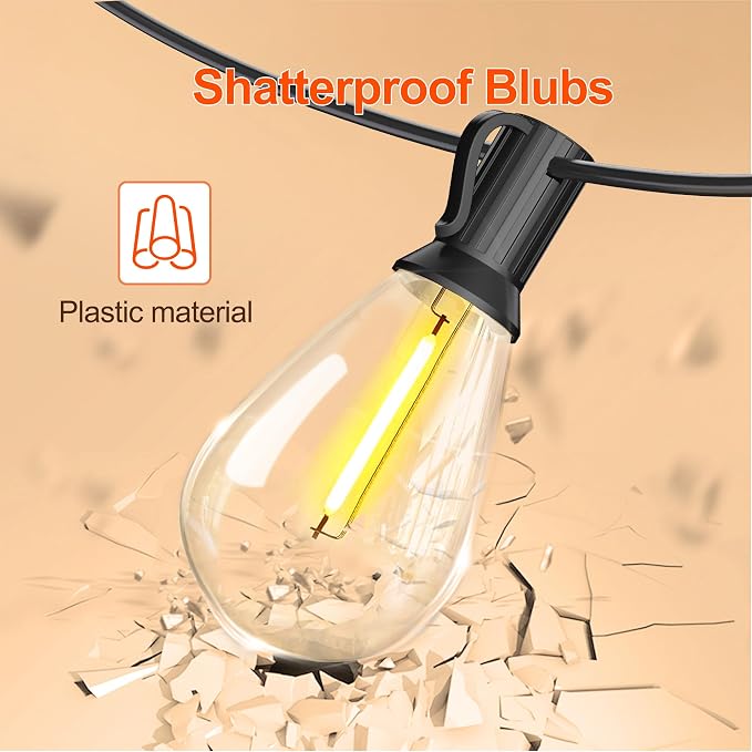 60FT Solar String Lights Outdoor Waterproof - Image 4