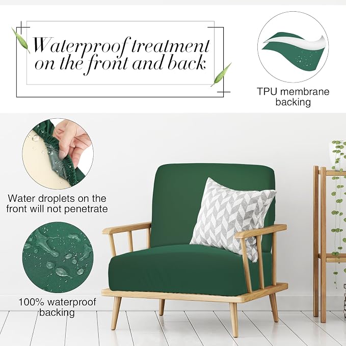 Newwiee 8Pcs Patio Cushion Covers Stretch Outdoor Cushion Cover Replacement - Image 4