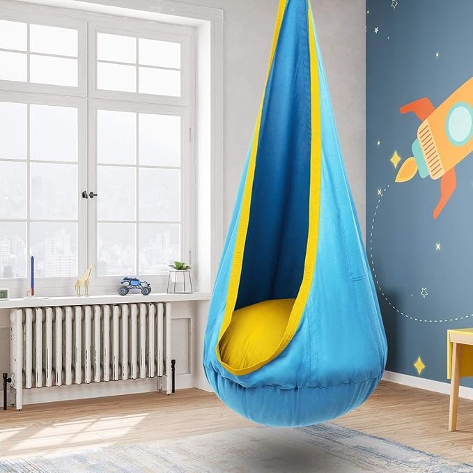 Y-STOP Kids Pod Swing Seat, Hanging Hammock Chair - Image 2