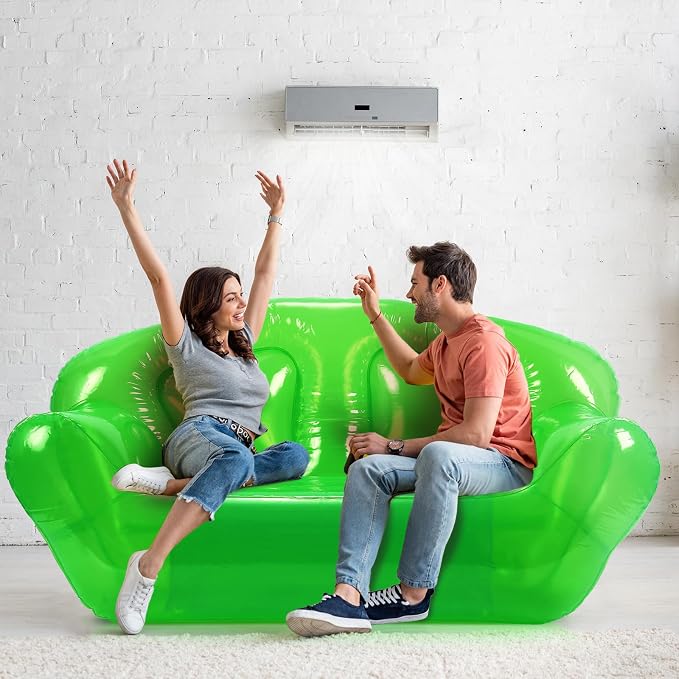 Kigley Inflatable Chair Blow Up Couches Transparent Inflatable Sofa Seat Yard - Image 2