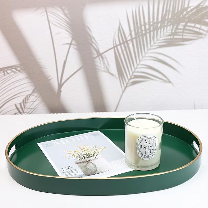 Spsyrine Dark Green Plastic Serving Tray - Image 2