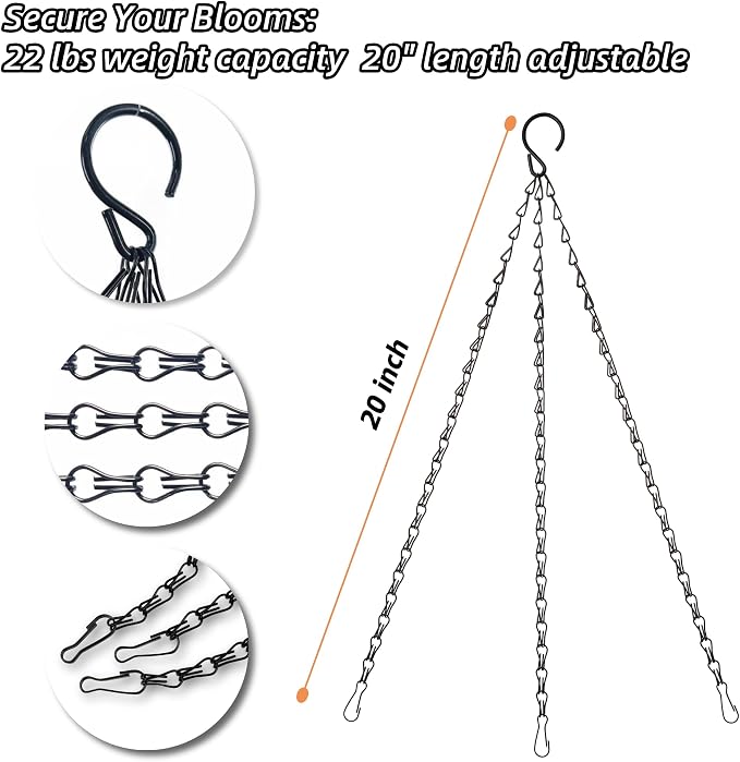 20 Inch Hanging Baskets Chain, Hanging Chains - Image 2