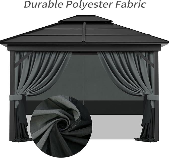 Gazebo Privacy Curtains 12' x 16' - Image 5