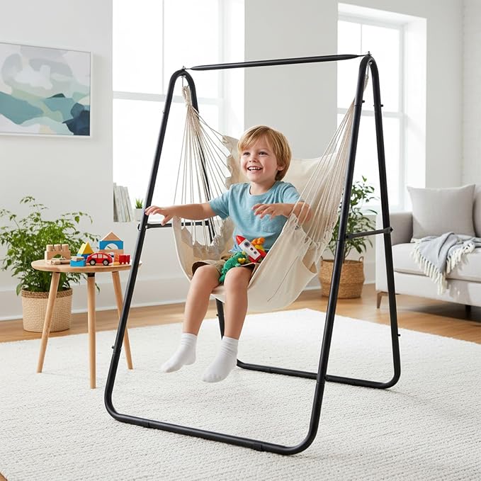 ONCLOUD 600LBS Heavy-Duty Hammock Chair Stand, Steel Hanging Chair Stand - Image 5