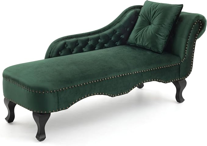 Merax 62'' Velvet Chaise Lounge Indoor - Image 7
