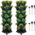 GameXcel Vertical Planter 7 Tier Stackable Planters Garden Planters Strawberry by GameXcel