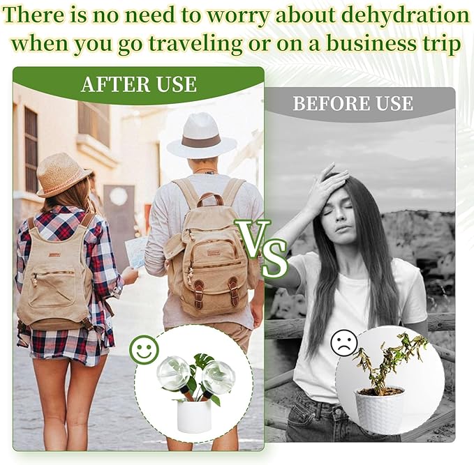 9 Pack Self Watering Globes for Indoor Plant Plastic Water Bulbs 17.5 oz - Image 6