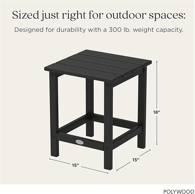 POLYWOOD Long Island 18" Side Table - Image 3