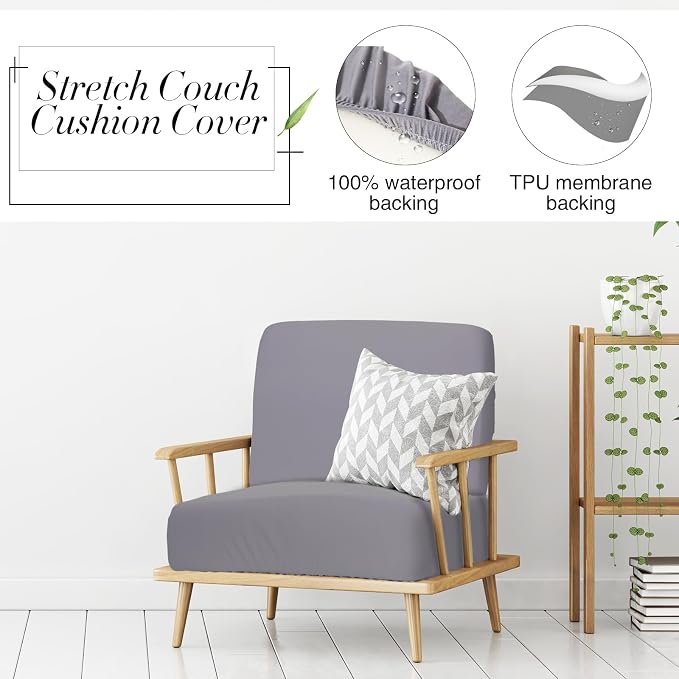 Newwiee 8Pcs Patio Cushion Covers Stretch Outdoor Cushion Cover Replacement - Image 4