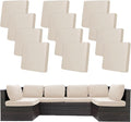 12Pcs Stretch Patio Cushion Covers, Outdoor Couch Cushion Covers Replacement by BIETYONE