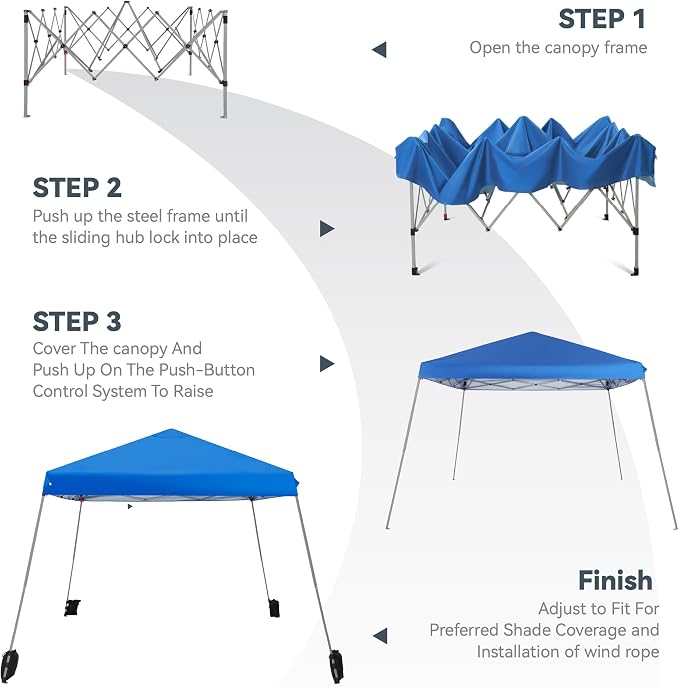 PHI VILLA 12x12 Slant Leg UV Block Sun Shade Canopy - Image 4