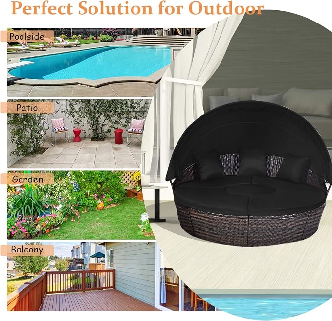 Tangkula Patio Round Daybed - Image 7