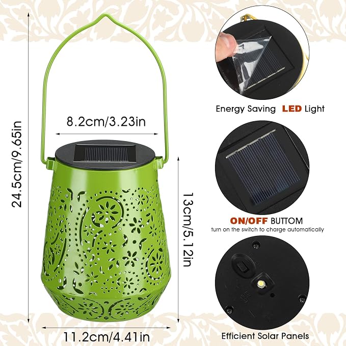 Woanger 6 Pcs Solar Lanterns Outdoor Waterproof - Image 5