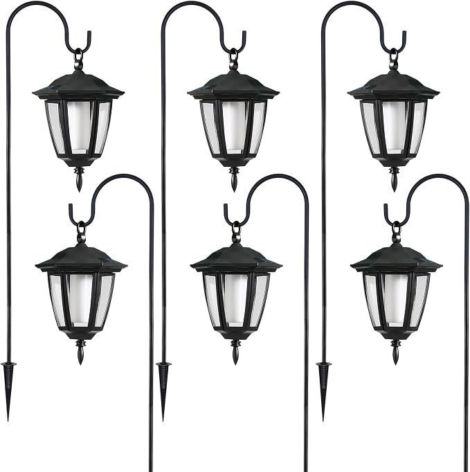 Dynaming 6 Pack Solar Flame Hanging Lights Outdoor, Halloween Solar Flickering - Image 9
