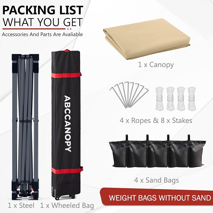 ABCCANOPY Outdoor Pop up Canopy Tent, 10x10 Instant Portable Canopy - Image 4