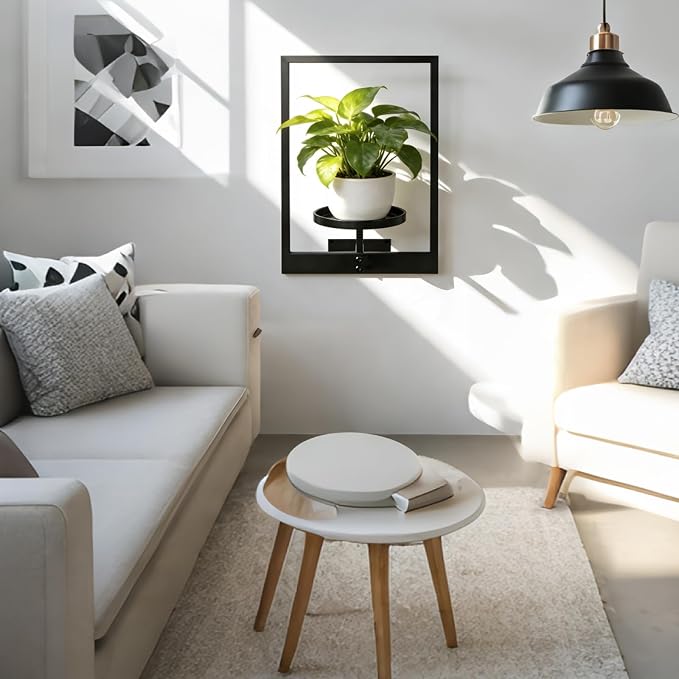 Wall Hanging Plant Stands Planter Shelves, Indoor Outdoor Window Plant Hanger - Image 4