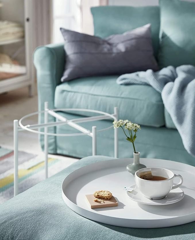 EKNITEY End Table, Folding Metal Side Table Waterproof Small Coffee Table Sofa - Image 6