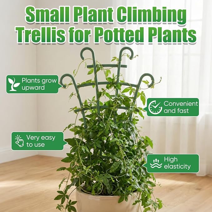 5 Pcs Trellis for Potted Plants, Stackable Plant Trellis for Climbing Plants - Image 4