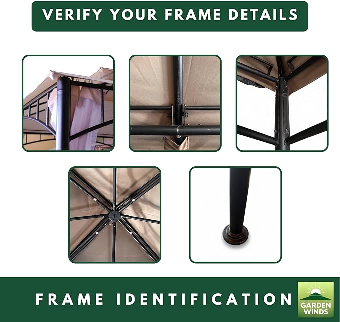 Garden Winds Durable 350 Replacement Canopy Top Compatible - Image 7